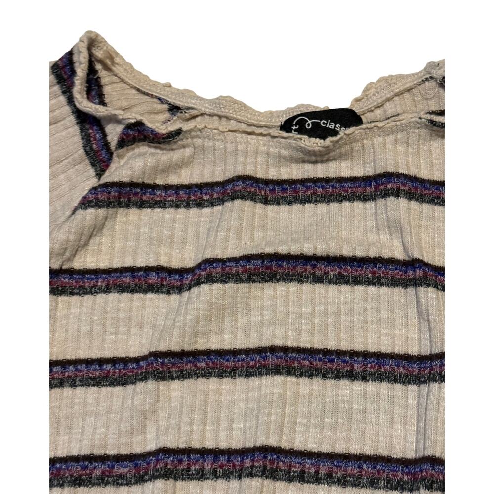 Academia Preppy Striped Ribbed Fit & Flare Dress Art Class Girls Size M 7/8 - Picture 3 of 5